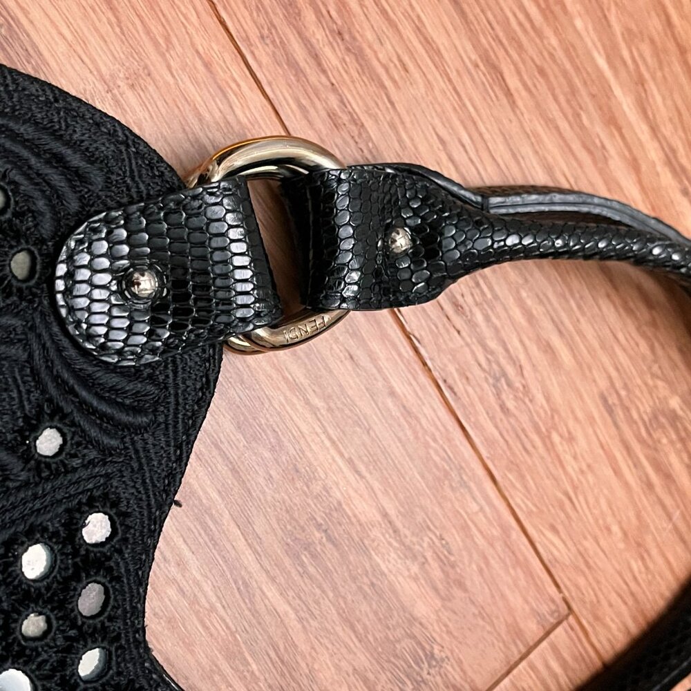 FENDI Limited Edition Embroided Black Devil Trapezio Evening Bag - Picture 10 of 13